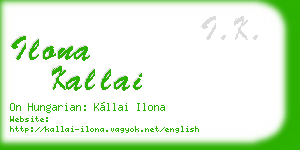 ilona kallai business card